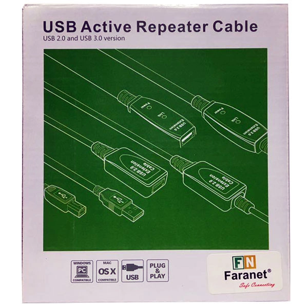 کابل افزایش طول USB3.0 فرانت مدل FN-U3CF150 طول 15 متر