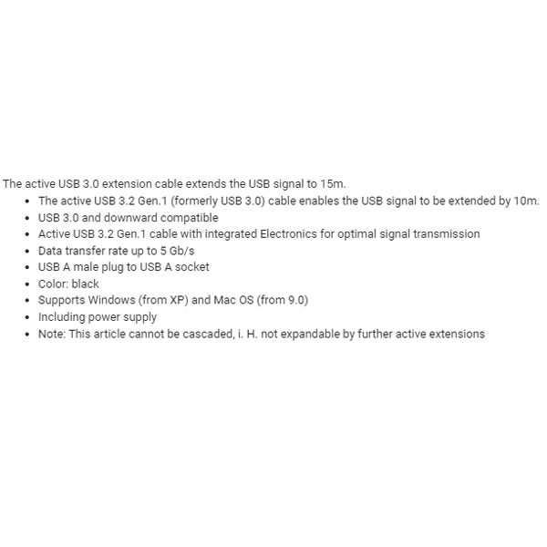 کابل افزایش طول USB3.0 فرانت مدل FN-U3CF150 طول 15 متر