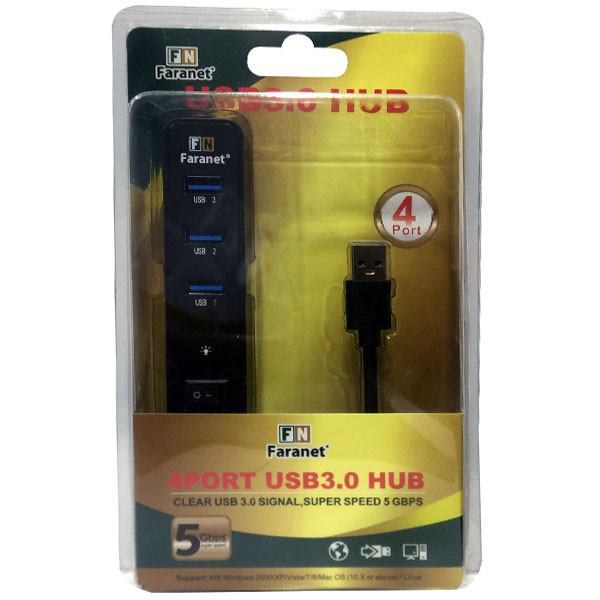 هاب USB 3.0 چهار پورت فرانت مدل FN-U3H403S