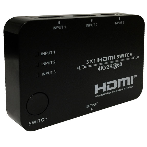 سوئیچ 3 پورت 2.0 HDMI با ریموت کنترل مدل FN-S231