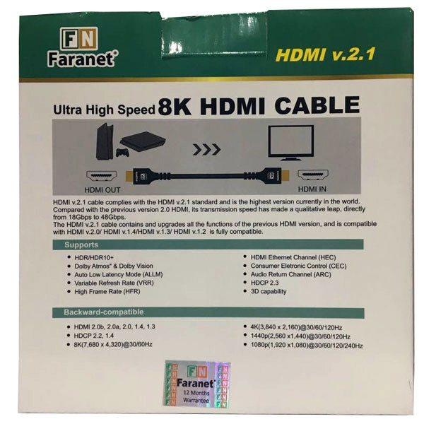 کابل HDMI فرانت مدل FN-H8CB100 طول 10 متر