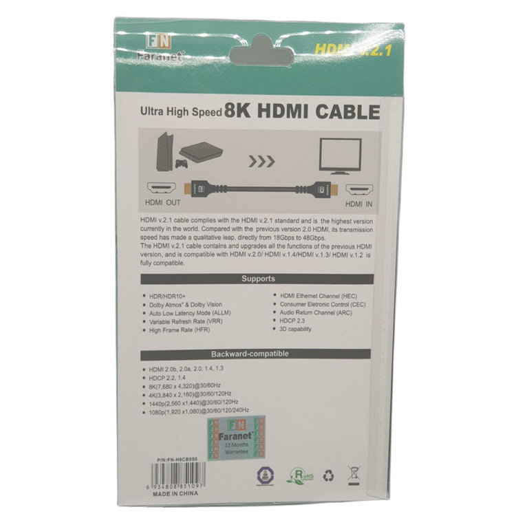 کابل HDMI فرانت مدل FN-H8CB050 طول 5 متر