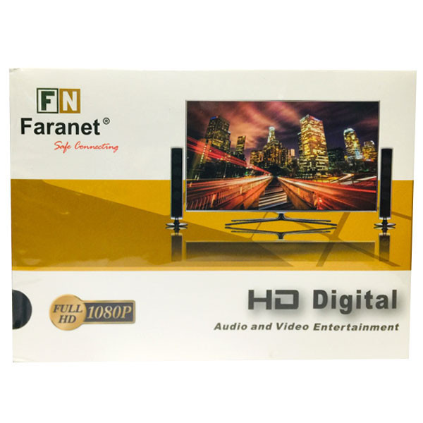 بسته بندی توسعه دهنده تصویر فرانت مدل FN-E512 شامل فرستنده، گیرنده، 2 عدد آداپتور برق و کابل HDMI