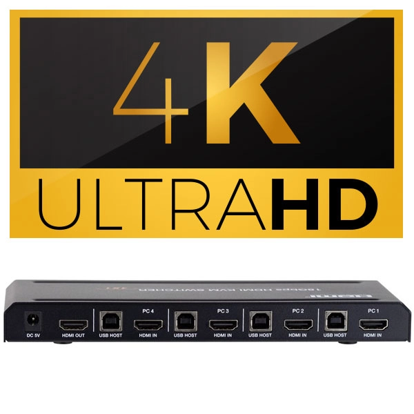 سوییچ 4 پورت HDMI KVM مدل FN-K241