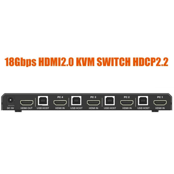 سوییچ 4 پورت HDMI KVM مدل FN-K241