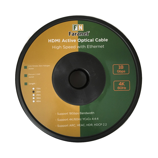 کابل HDMI فرانت مدل فیبر نوری کد FN-HFC200 طول 20 متر