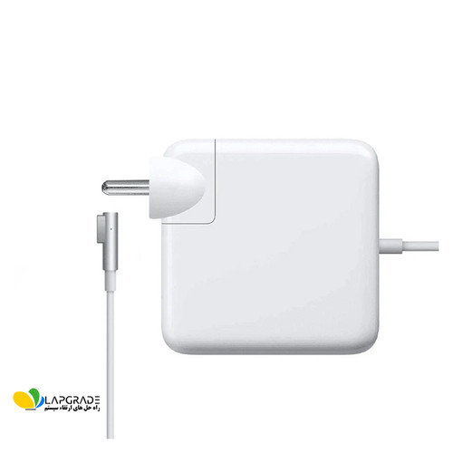 شارژر ۶۰ وات MagSafe 1 اپل مدل A1344 - نمای کامل آداپتور و کابل مگ سیف ۱