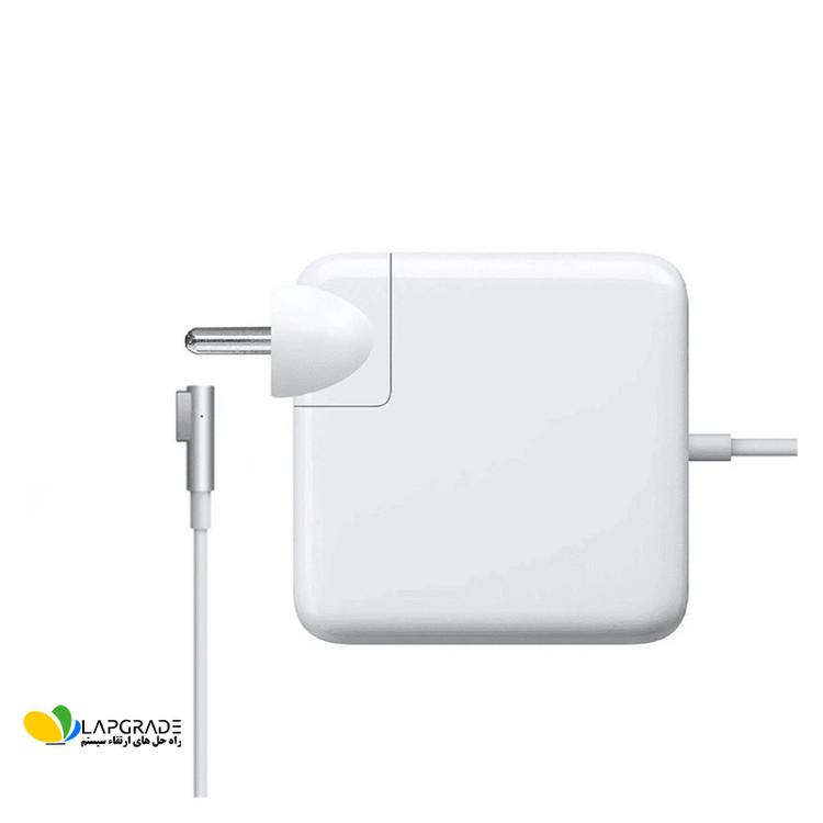شارژر ۶۰ وات MagSafe 1 اپل مدل A1344 - نمای کامل آداپتور و کابل مگ سیف ۱