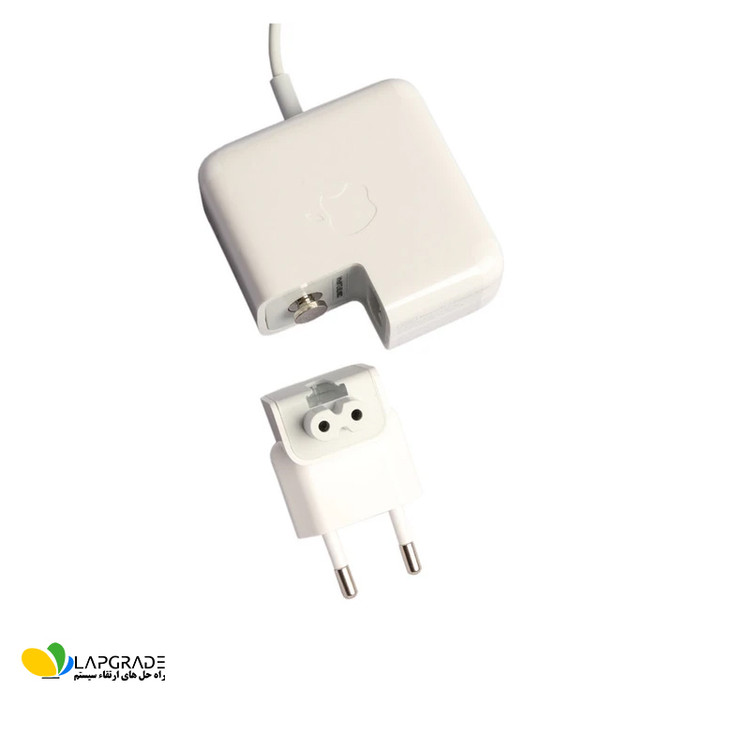 مجموعه کامل شارژر ۸۵ وات A1343 اپل - آداپتور MagSafe 1 به همراه رابط برق - جایگزین اصلی مک بوک