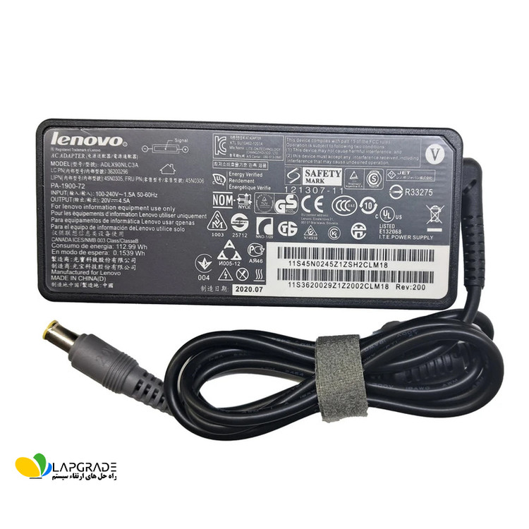 شارژر لپ تاپ لنوو 20 ولت 4.5 آمپر مدل ADLX90NLC3A