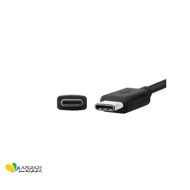 نمای نزدیک سوکت USB Type-C شارژر لپ تاپ لنوو مدل ADLX65CDGC2A برای اتصال به لپ تاپ های جدید Lenovo ThinkPad، IdeaPad و Yoga