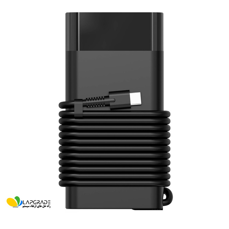 نمای نزدیک سوکت USB Type-C شارژر لپ تاپ اچ پی مدل TPN-LA12 برای اتصال به لپ تاپ های مدرن HP مجهز به پورت شارژ USB-C
