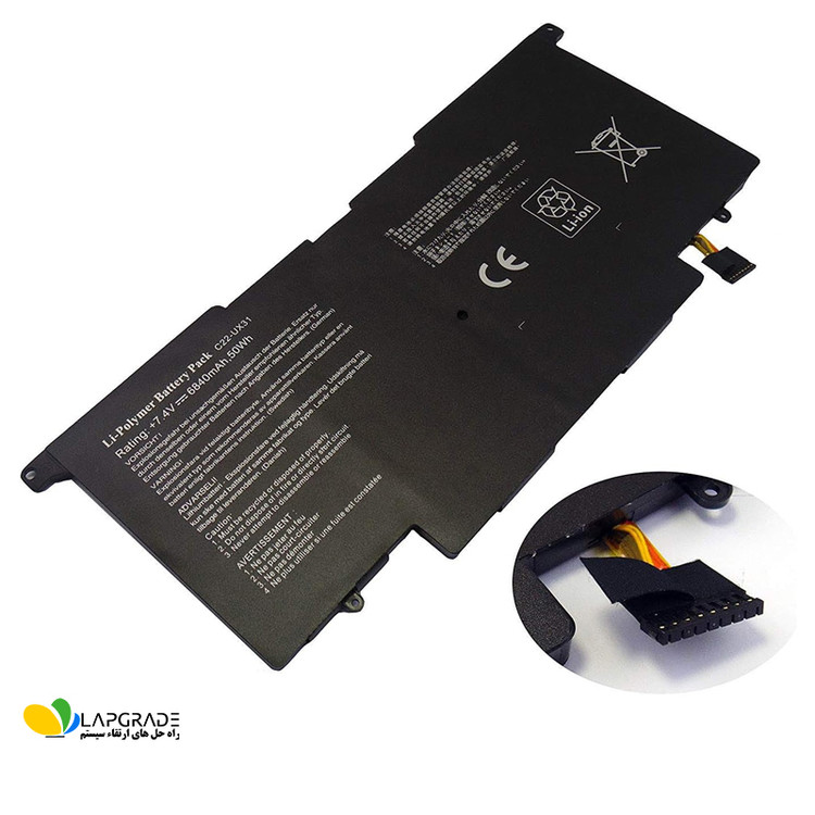 باتری لپتاپ ایسوس 4 سلولی مدل C22-UX31 مناسب برای لپتاپ ASUS ZENBOOK UX31