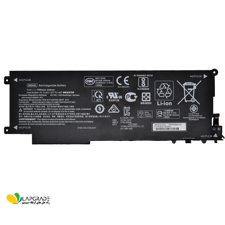باتری لپ تاپ اچ پی 4 سلولی مدل DN04XL مناسب برای لپ تاپ ZBook X2 G4