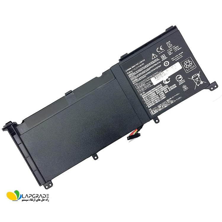 باتری لپتاپ ایسوس 4 سلولی مدل C41N1416 مناسب برای لپتاپ Asus ZenBook Pro G501 G601 N501 UX501