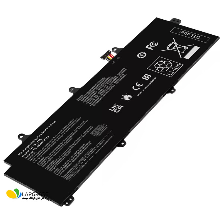 باتری لپتاپ ایسوس 4 سلولی مدل C41N1712 مناسب برای لپتاپ ASUS ROG Zephyrus GX501