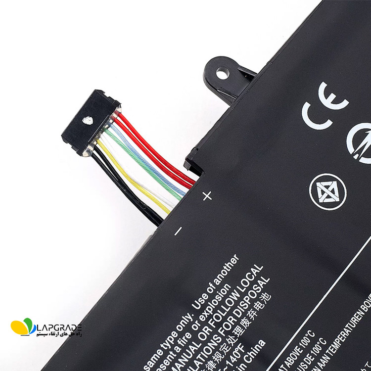 نمای کانکتور و بدنه باتری لنوو L16L2PB2 مناسب لپ تاپ های IdeaPad 320-17 و مدل های سازگار