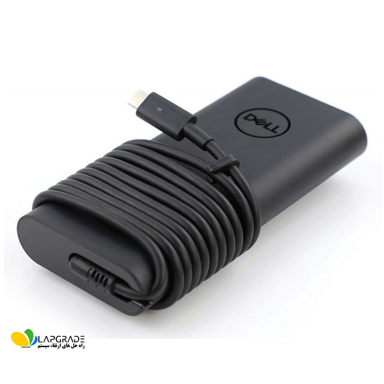نمای ورودی برق دو شاخه استاندارد شارژر لپ تاپ دل مدل LA90NM170 – کابل برق ورودی آداپتور قابل جدا شدن