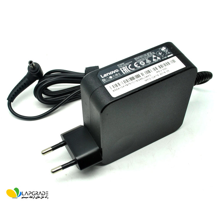 برچسب مشخصات فنی شارژر لپ تاپ لنوو مدل PA-1450-55LL شامل ولتاژ 20 ولت، جریان 2.25 آمپر، توان 45 وات و لوگوی Lenovo