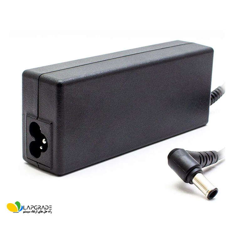نمای ورودی برق دو شاخه استاندارد شارژر لپ تاپ سونی مدل VGP-AC19V25 – کابل برق ورودی آداپتور قابل جدا شدن
