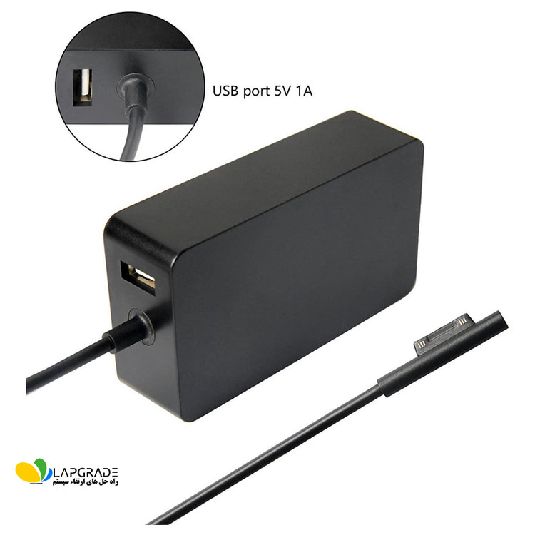 پورت USB شارژر سرفیس 1625 - قابلیت شارژ همزمان موبایل با خروجی ۵ ولت ۱ آمپر