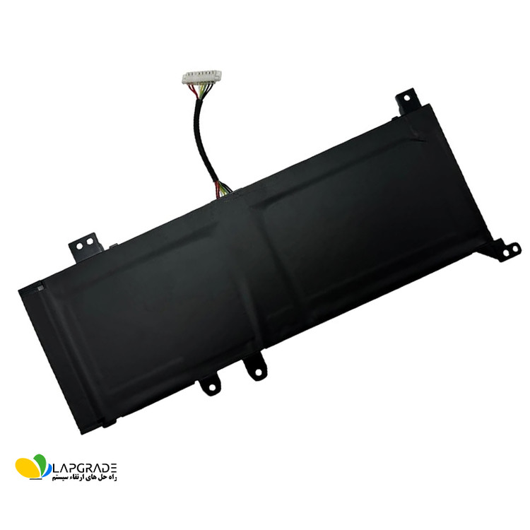 باتری لپتاپ ایسوس 2 سلولی لیتیوم پلیمر مدل C21N1818 با ظرفیت 3800 میلی آمپر ساعت و ولتاژ 7.7 ولت - نمای جلو مناسب برای لپ تاپ های فوق باریک ASUS VivoBook سری X409، X509، A509 و F509