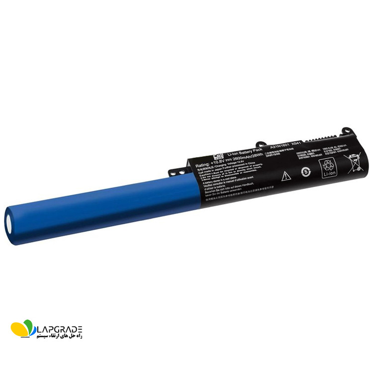 برچسب مشخصات فنی و پارت نامبر A31N1601 روی باتری لپتاپ ایسوس 3 سلول 2600mAh با ولتاژ 10.8 ولت - سازگار با VivoBook X441SA، X541UA، F541UA و پارتنامبر های A31N1537 و A31LP4Q
