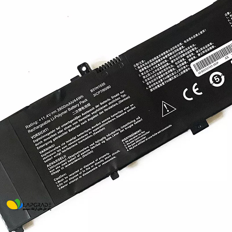 باتری لپتاپ ایسوس 3 سلولی مدل B31N1535 مناسب برای لپتاپ ASUS ZenBook UX310 UX410