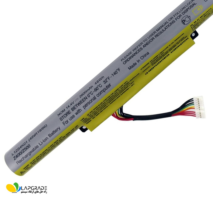 نمای باتری لپتاپ لنوو L12S4K01 مناسب Z400 و Z500 و Z510
