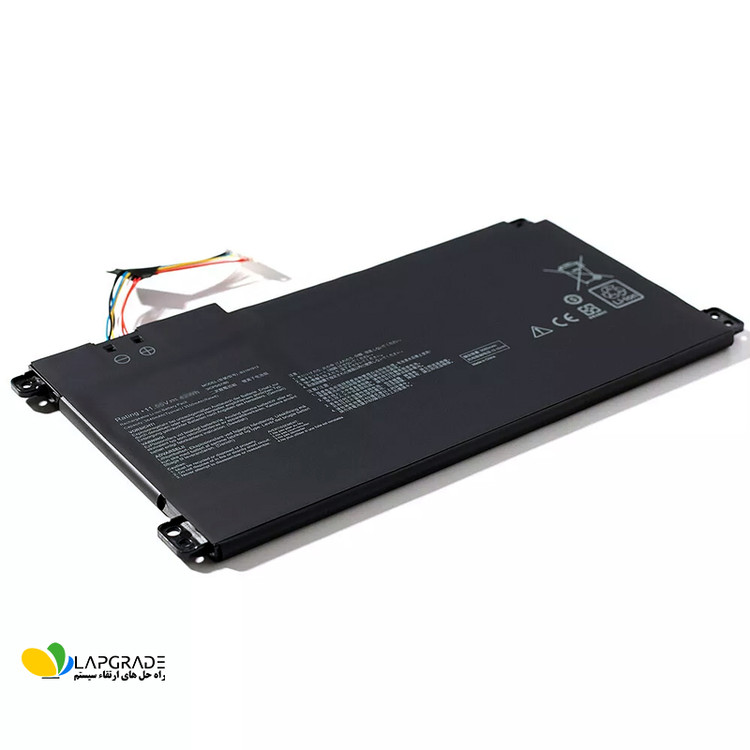نمای جای پیچ ها و پایه های نگهدارنده باتری لپتاپ ایسوس مدل B31N1912 برای نصب داخلی روی لپ تاپ های VivoBook سری E410 و L410 ایسوس