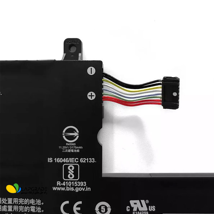 نمای کانکتور و بدنه باتری لنوو L18M3PF2 مناسب لپ تاپ های Lenovo IdeaPad L3-15 و L340-15