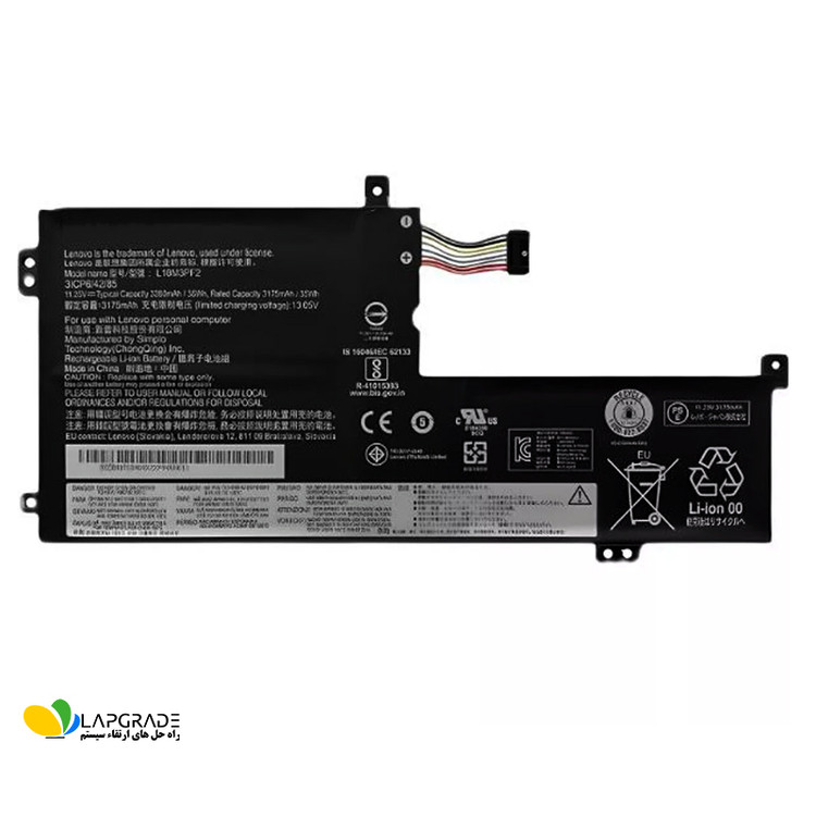 باتری لپ تاپ لنوو 3 سلولی مدل L18M3PF2 مناسب برای Lenovo IdeaPad L3-15 و L340-15 نمای اصلی