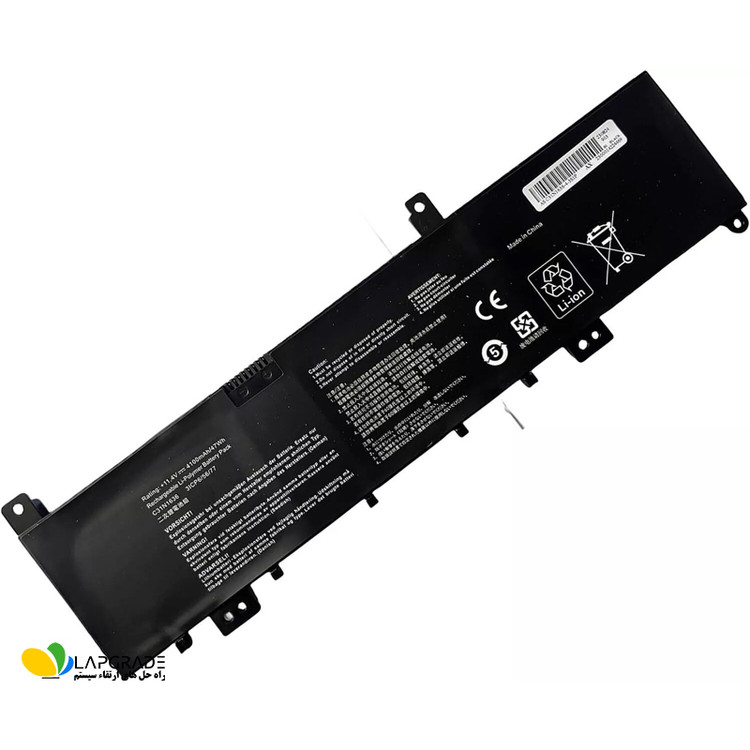 برچسب مشخصات فنی و پارت نامبر C31N1636 روی باتری لپتاپ ایسوس 3 سلول لیتیوم پلیمر 4100mAh با ولتاژ 11.4 ولت - سازگار با VivoBook Pro 15 N580VD، N580GD، NX580VD7300 و X580VD