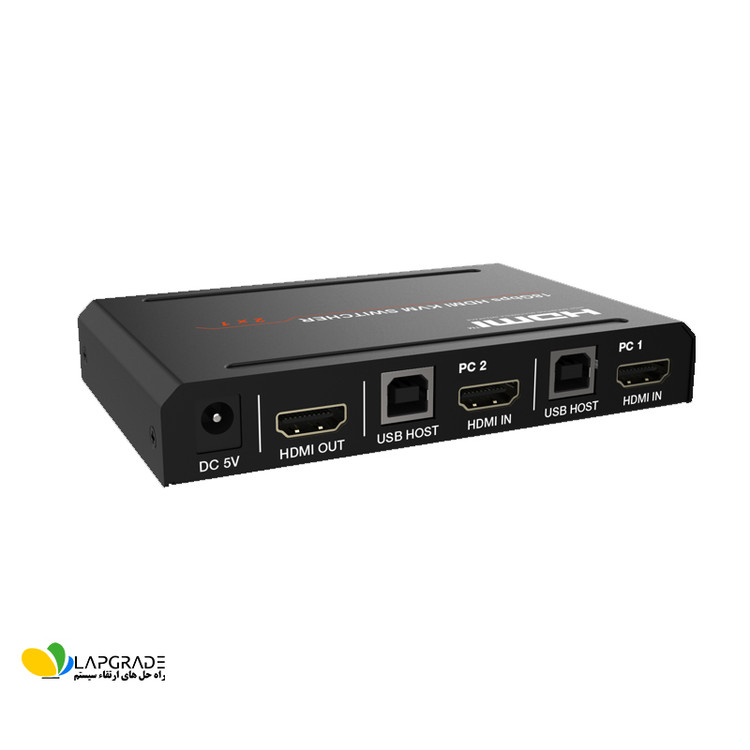 نحوه اتصال سوئیچ KVM مدل FN-K221 به 2 کامپیوتر و یک مانیتور 4K، کیبورد و ماوس مشترک