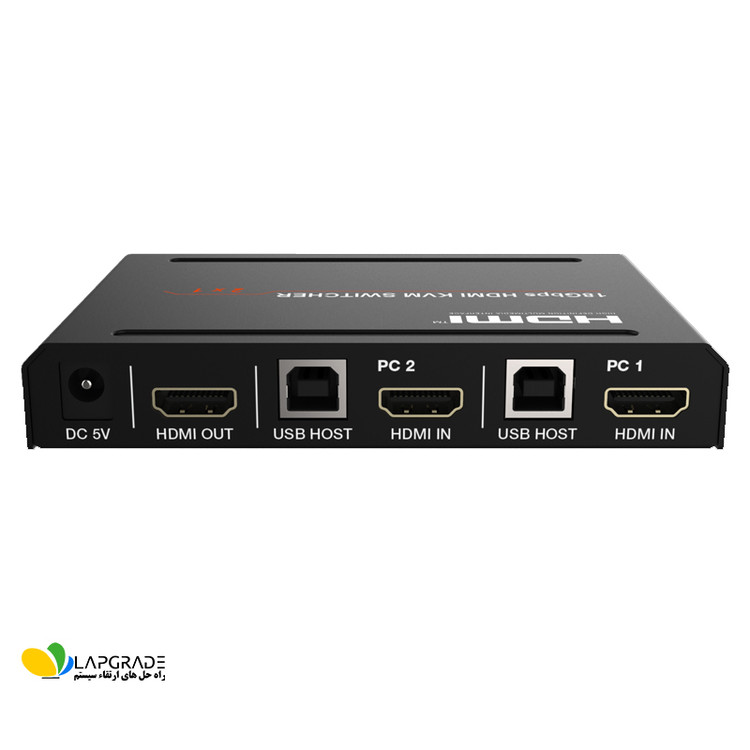 نمای پورت های ورودی HDMI و USB و پورت خروجی KVM سوئیچ مدل FN-K221 برای اتصال 2 کامپیوتر