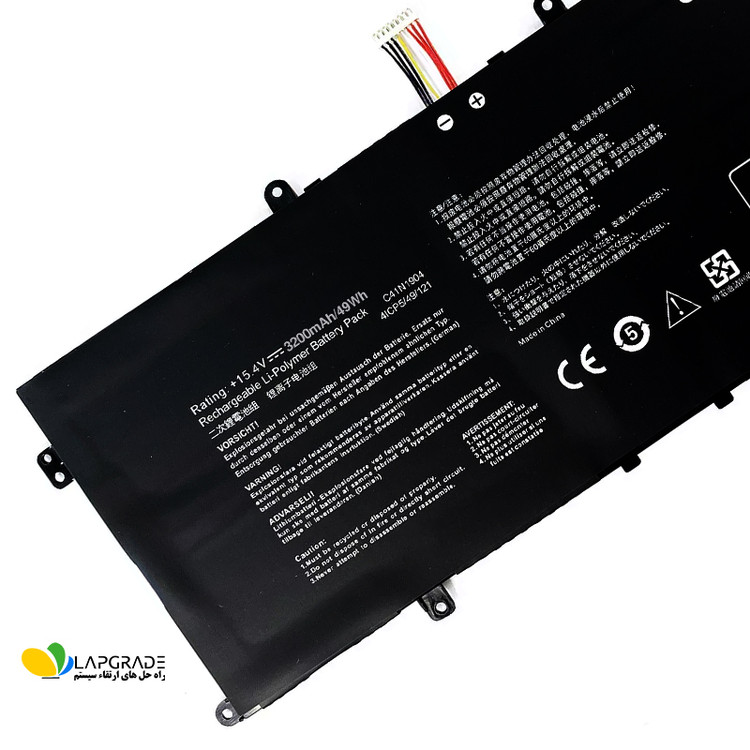 نمای نزدیک کانکتور 5 پین باتری لپتاپ ایسوس مدل C41N1904 لیتیوم پلیمر برای اتصال به مادربرد لپ تاپ های ASUS ZenBook Flip 13 UX363 و VivoBook S14 S435