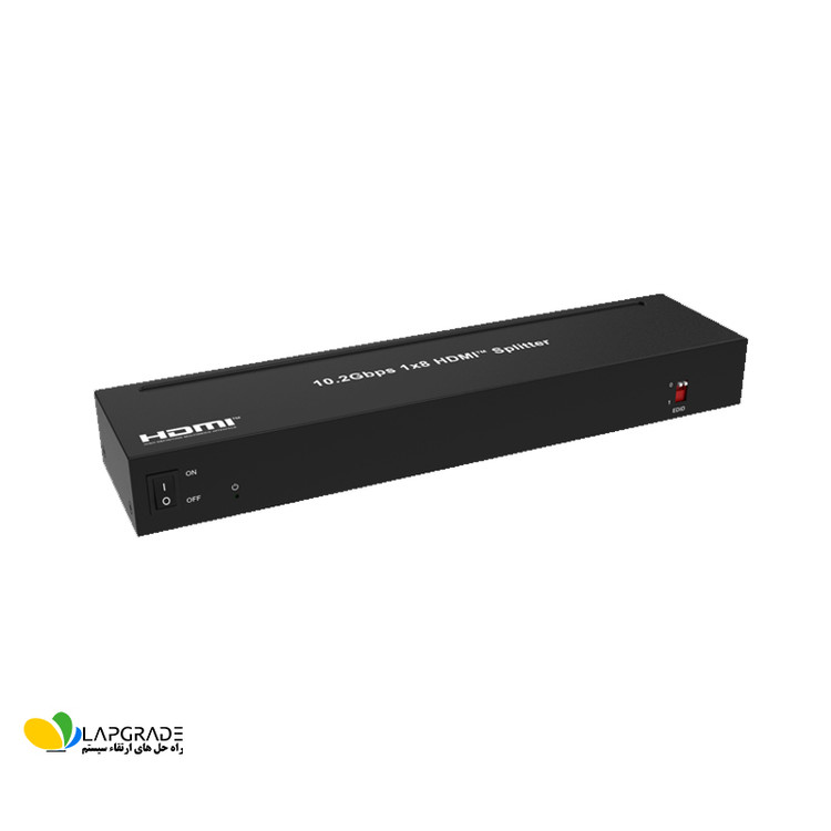 نمای پورت برق 12 ولت DC اسپلیتر HDMI 8 پورت مدل FN-V138 - نیاز به منبع تغذیه جداگانه پرتوان