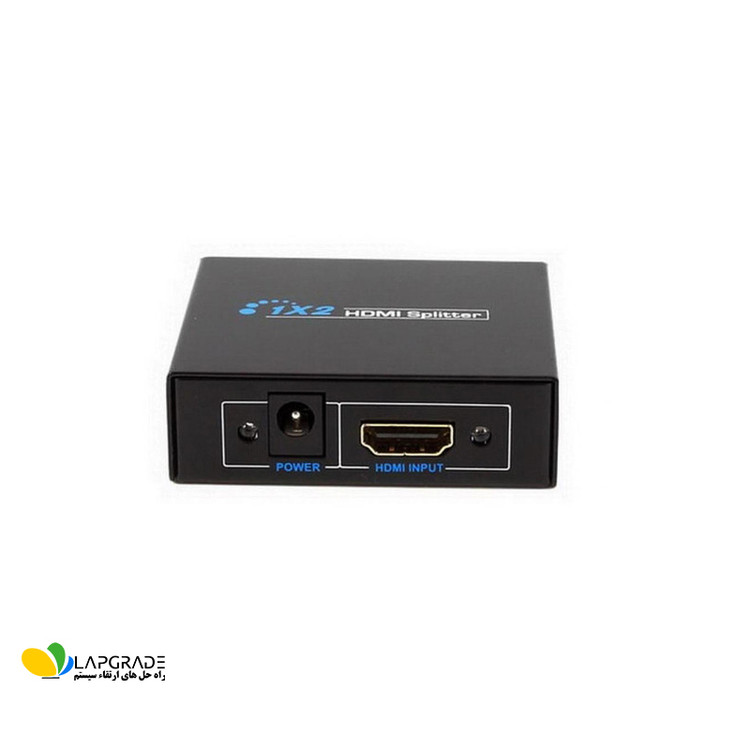 نمای پورت برق 5 ولت DC و نشانگر LED اسپلیتر HDMI 2 پورت مدل FN-V120 - نیاز به منبع تغذیه جداگانه