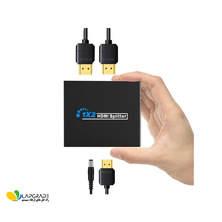 نمای پورت ورودی و دو پورت خروجی HDMI اسپلیتر مدل FN-V120 – ورژن 1.4 با پشتیبانی از 4K 30Hz