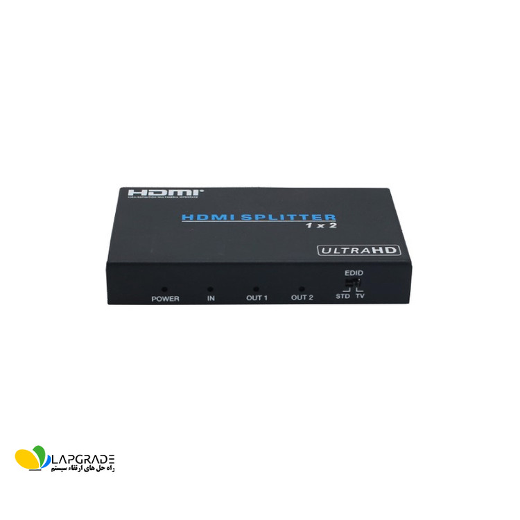 برچسب مشخصات فنی و پشت بدنه فلزی اسپلیتر HDMI فرانت مدل FN-V212 – سرعت 18 گیگابایت بر ثانیه