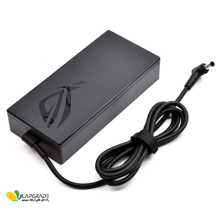 نحوه اتصال شارژر لپ تاپ ایسوس مدل ADP-180MB F با کانکتور گرد 6.0x3.7 میلیمتر دارای پین مرکزی به لپ تاپ گیمینگ ASUS ROG