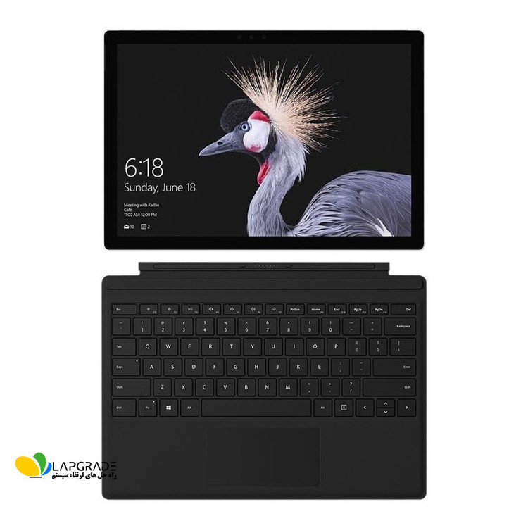 نمای صفحه نمایش 12.3 اینچ PixelSense سرفیس پرو 5 با رزولوشن 2736 در 1824 و بدنه دستگاه