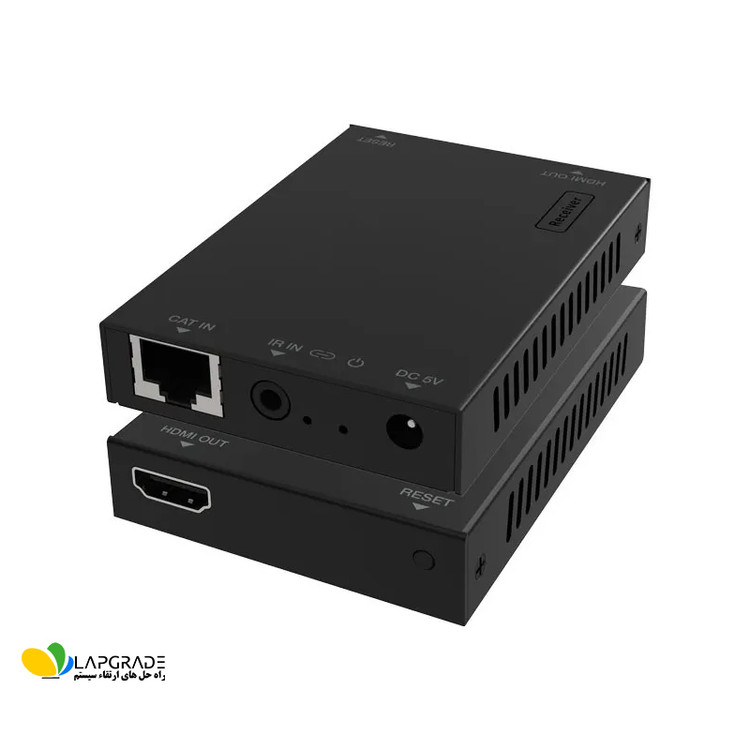 نمای پورت RJ45 و خروجی HDMI روی گیرنده توسعه دهنده تصویر فرانت مدل FN-E512